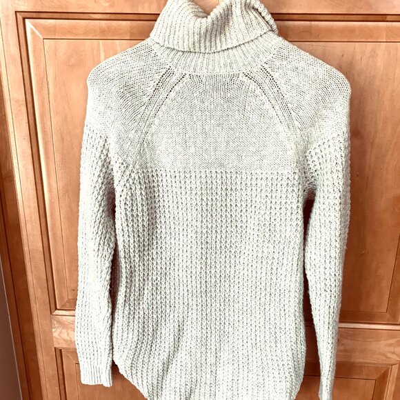 ABERCROMBIE & FITCH Oatmeal Mixed Knit Long Sleeve Sweater Sz M - Picture 11 of 12